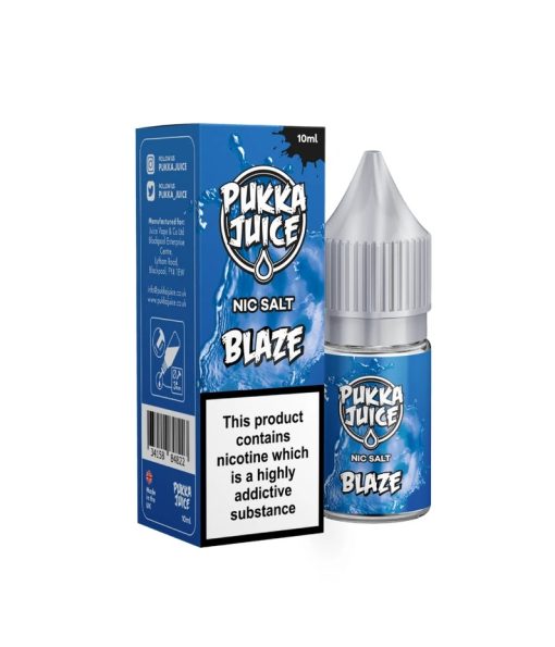 BLAZE NIC SALT ELIQUID BY PUKKA JUICE 10ML 20MG