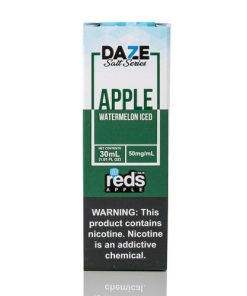 ICED WATERMELON REDS APPLE EJUICE 7 DAZE SALT 30ML 30MG