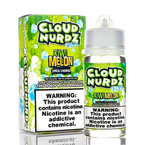 ICED KIWI MELON CLOUD NURDZ ELIQUID 100ML 3MGICED KIWI MELON CLOUD NURDZ ELIQUID 100ML 3MG