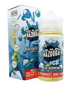 BLUE RASPBERRY SOUR STRAWS ICED EJUICE BY BAZOOKA SOUR STRAWS