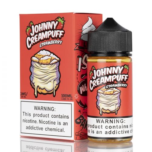 JOHNNY CREAMPUFF STRAWBERRY BY TINTED BREW JUICE CO 100ML 3MG