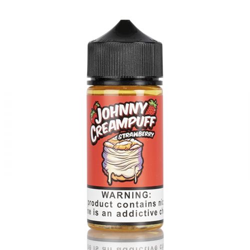 JOHNNY CREAMPUFF STRAWBERRY BY TINTED BREW JUICE CO 100ML 3MG 2