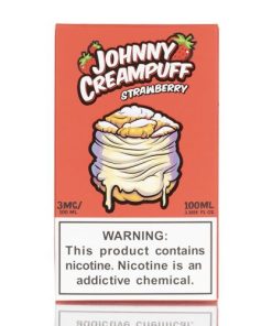 JOHNNY CREAMPUFF STRAWBERRY BY TINTED BREW JUICE CO 100ML 3MG 3