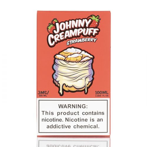 JOHNNY CREAMPUFF STRAWBERRY BY TINTED BREW JUICE CO 100ML 3MG 3
