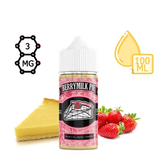 BERRYMILK PIE ELIQUID BY PRIMITIVE VAPOR 100ML 6MG