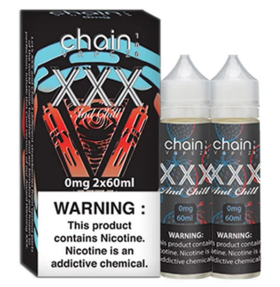 XXX AND CHILL BY CHAIN VAPEZ ELIQUID 60ML 3MG