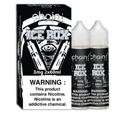 ICE BOX BY CHAIN VAPEZ E-LIQUID 60ML 3MG