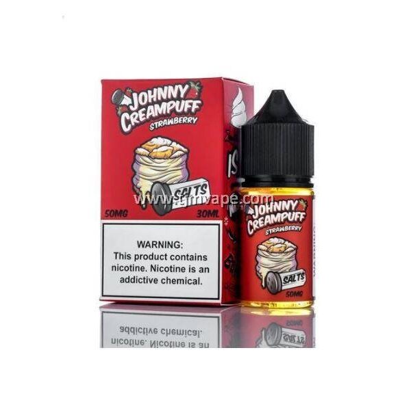 JOHNNY CREAMPUFF SALT STRAWBERRY BY TINTED BREW JUICE CO. 30ML 35MG 50MG