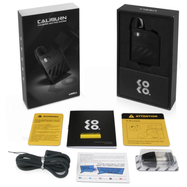 Uwell Caliburn AK2 Pod System Packaging