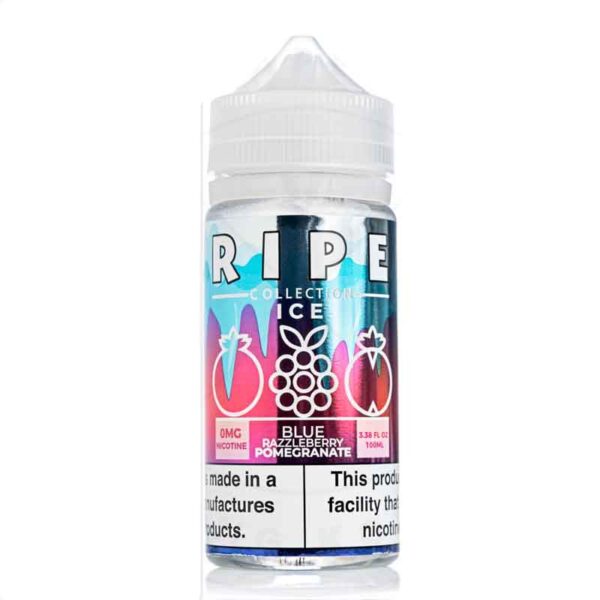 Ripe Collection Ice Blue Razzleberry Pomegranate 100ml Front