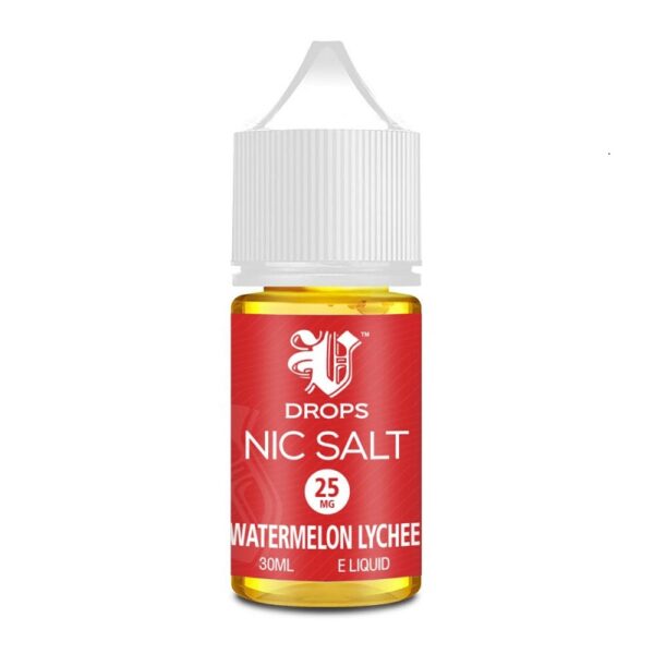 V Drops Nic Salt Watermelon Lychee 30ml bottle