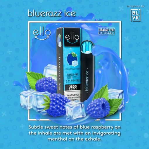 Blvk Ello Bluerazz Ice Disposable TFN 2500 Puffs