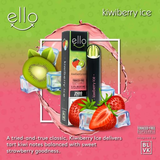 Blvk Ello Kiwiberry Ice TFN Disposable 2500 Puffs