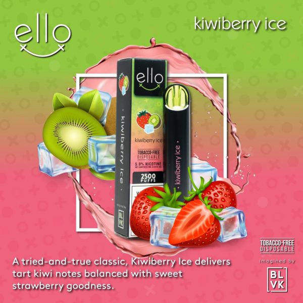 Blvk Ello Kiwiberry Ice TFN Disposable 2500 Puffs