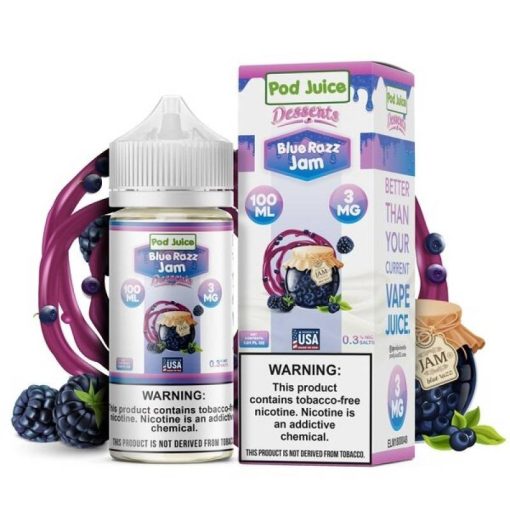 Blue Razz Jam Pod Juice 100ml