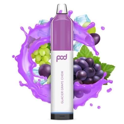 Glacier Grape Chew Pod Juice Rechargeable Disposable Pod