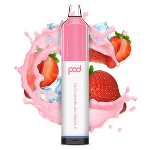 Strawberry Snow Cone Pod Juice Rechargeable Disposable Pod