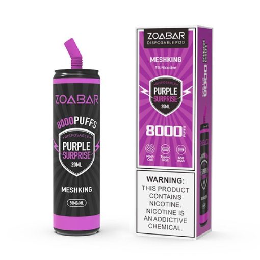 Purple Surprise Zoabar Meshking Disposable Vape Pod