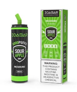 Sour Apple Zoabar Meshking Disposable Vape Pod