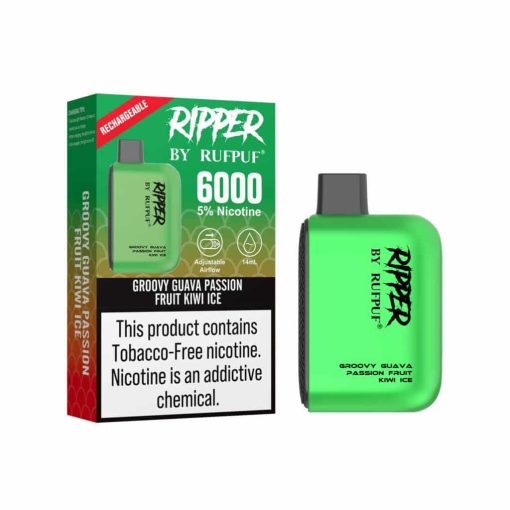 Rufpuf Ripper Groovy Guava Passion Fruit Kiwi Ice Disposable