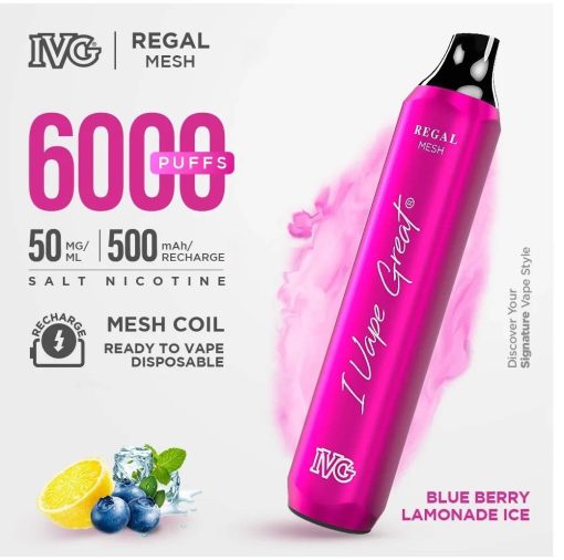 IVG Blueberry Lemonade Ice Regal Mesh Disposable in Pakistan