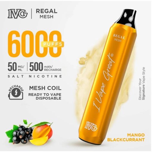 IVG Mango Blackcurrant Ice Regal Mesh Disposable in Pakistan