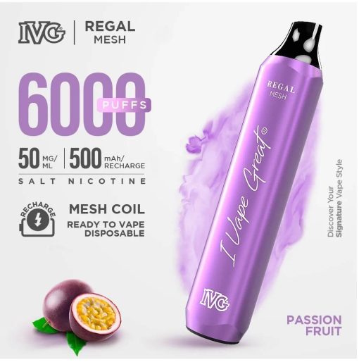 IVG Passion Fruit Ice Regal Mesh Disposable in Pakistan