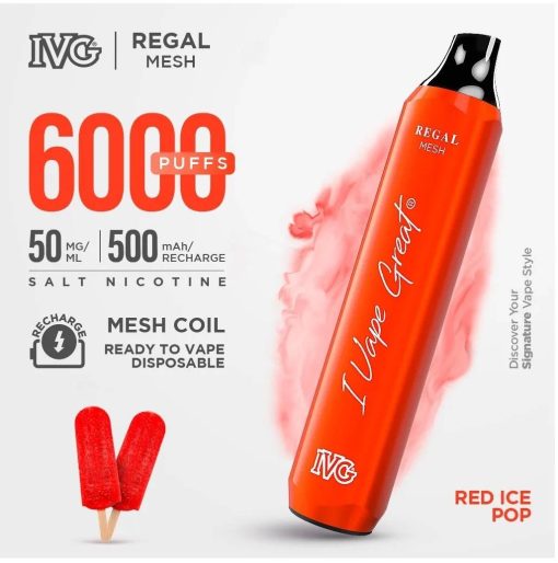 IVG Red Ice Pop Regal Mesh Disposable Pod in Pakistan