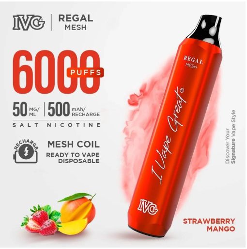 IVG Strawberry Mango Ice Regal Mesh Disposable in Pakistan
