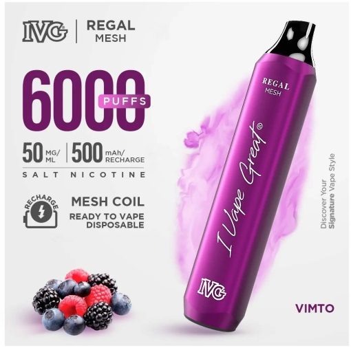 IVG Vimto Ice Regal Mesh 6000 Puffs Disposable Pod in Pakistan