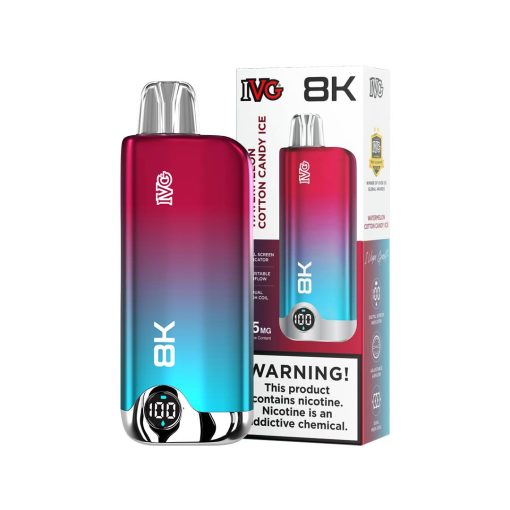 IVG Disposable Watermelon Cotton Candy Ice 8k Puffs 35mg