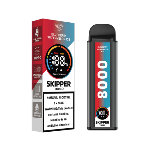 Skipper Disposable Vape 50mg 10000 Puffs Blueberry Watermelon Ice