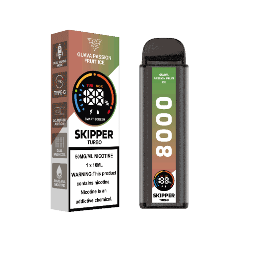 Skipper Disposable Vape 50mg 10000 Puffs Guava Passion Fruit Ice