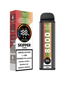 Skipper Disposable Vape 50mg 10000 Puffs Passion Fruit Honeydew Melon Watermelon Ice