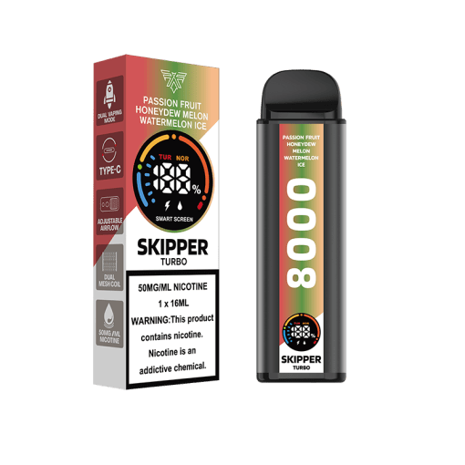 Skipper Disposable Vape 50mg 10000 Puffs Passion Fruit Honeydew Melon Watermelon Ice