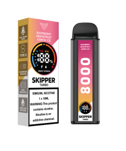 Skipper Disposable Vape 50mg 10000 Puffs Raspberry Grapefruit Lemon Ice