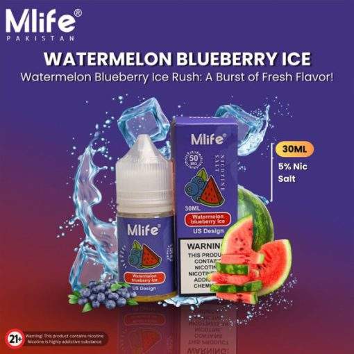 MLife Nic Salt Watermelon Blueberry Ice Nic Salt in Pakistan