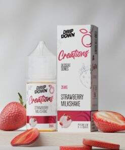 Drip Down Creation Dessert Series Nic Salt Strawberry Milkshake at Lowest Price in Pakistan