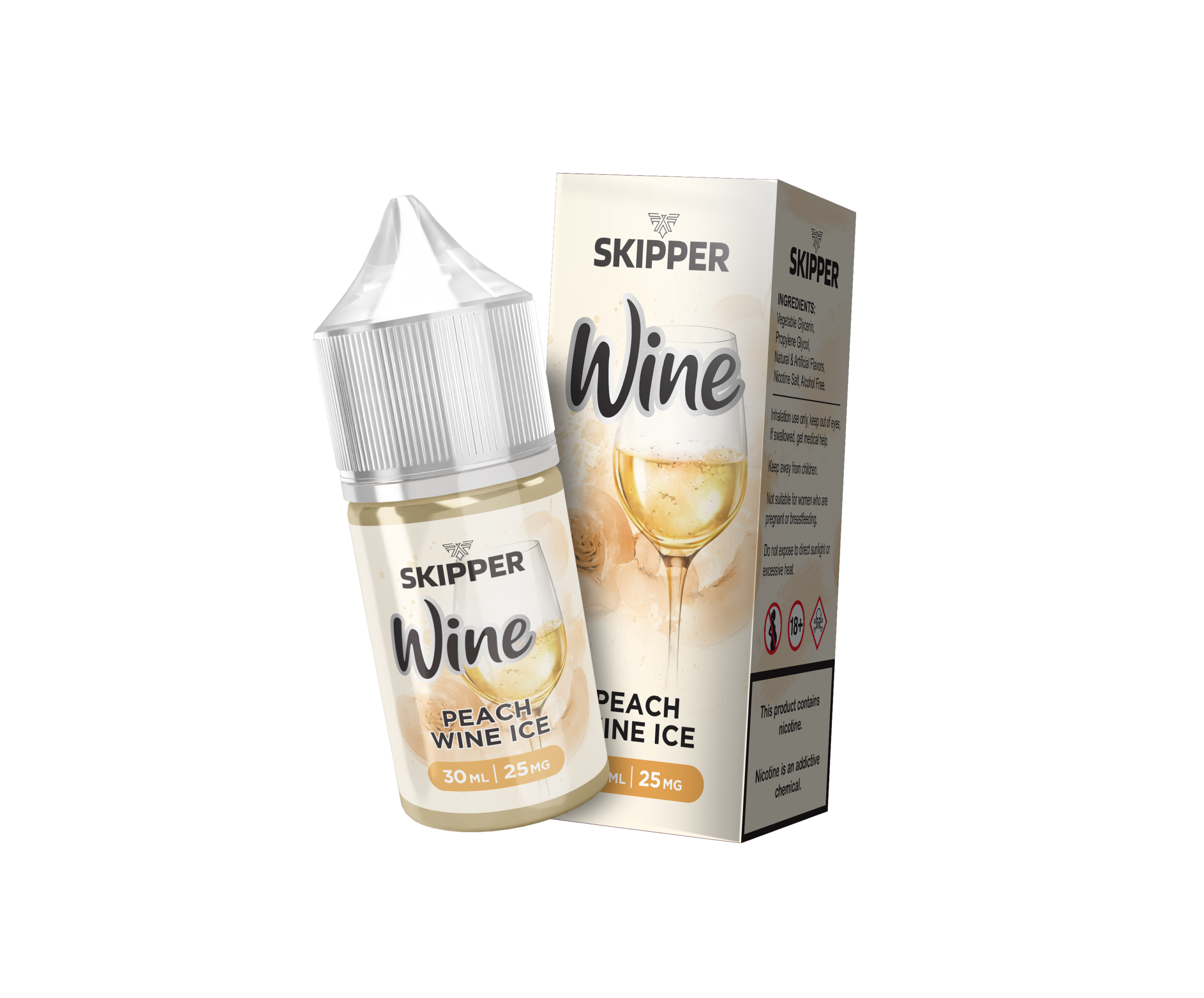 Skipper Nic Salt Peach Wine Ice now available in Pakistan