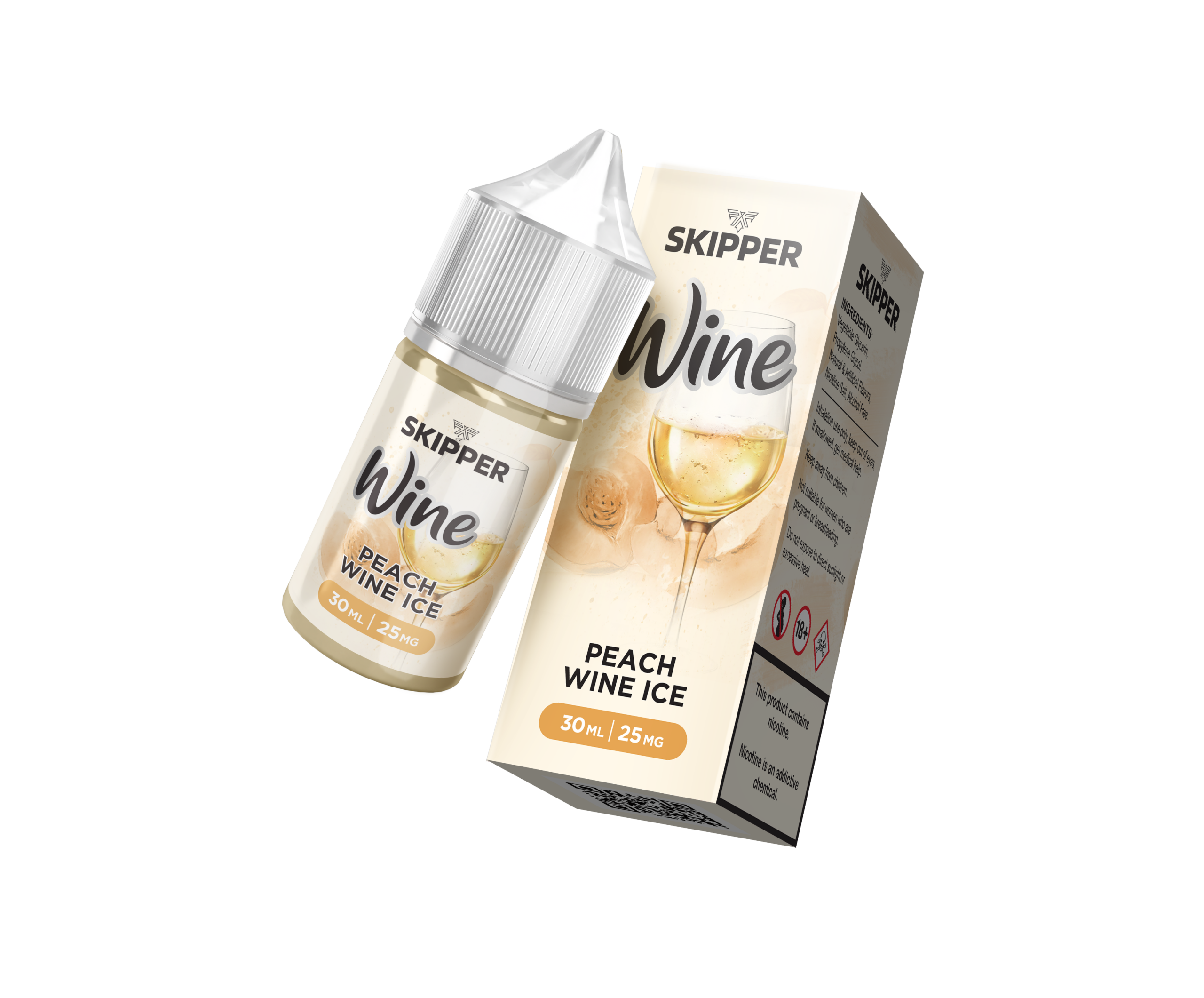 Skipper Nic Salt Peach Wine Ice now available in Pakistan